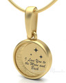 Gold Plated Love You To The Moon Forever Sealed Memorial Jewelry