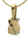 Gold Plated Helix Squared Forever Sealed Memorial Jewelry