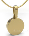Gold Plated Circled Love Forever Sealed Memorial Jewelry