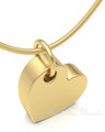 Gold Plated Tilted Heart Forever Sealed Memorial Jewelry