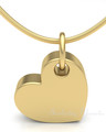 Gold Plated Tilted Heart Forever Sealed Memorial Jewelry
