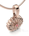 Rose Gold Plated Birthstone Flowers Forever Sealed Memorial Jewelry