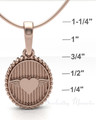 Rose Gold Plated At Heart Oval Forever Sealed Memorial Jewelry