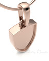 Rose Gold Plated Shield Me Forever Sealed Memorial Jewelry