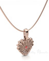 Rose Gold Plated Birthstone Knotted Heart Forever Sealed Memorial Jewelry
