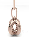 Rose Gold Plated Open Ardor Forever Sealed Memorial Jewelry