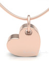 Rose Gold Plated Tilted Heart Forever Sealed Memorial Jewelry