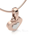 Solid 14K Rose Gold with Sterling Duplicity Heart Forever Sealed Memorial Jewelry