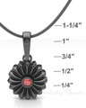 Black Plated Birthstone Flowers Forever Sealed Memorial Jewelry