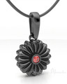 Black Plated Birthstone Flowers Forever Sealed Memorial Jewelry