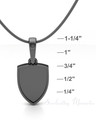 Black Plated Shield Me Forever Sealed Memorial Jewelry
