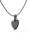 Black Plated Shield Me Forever Sealed Memorial Jewelry