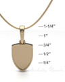 14K Gold Shield Me Forever Sealed Memorial Jewelry