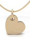 14K Gold Tilted Heart Forever Sealed Memorial Jewelry