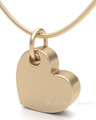 14K Gold Tilted Heart Forever Sealed Memorial Jewelry