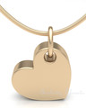14K Gold Tilted Heart Forever Sealed Memorial Jewelry
