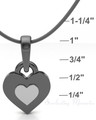 Black Plated Sterling Duplicity Heart Forever Sealed Memorial Jewelry
