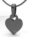 Black Plated Sterling Duplicity Heart Forever Sealed Memorial Jewelry