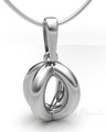 14K White Gold Open Ardor Forever Sealed Memorial Jewelry