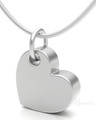 14K White Gold Tilted Heart Forever Sealed Memorial Jewelry