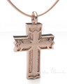 Rose Gold Plated Rosedale Cross Forever Sealed Keepsake Urn Jewelry