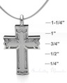 Solid 14K White Gold Rosedale Cross Forever Sealed Keepsake Urn Jewelry