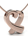 Rose Gold Plated Folded Heart Forever Sealed Memorial Jewelry