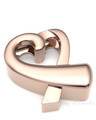Rose Gold Plated Folded Heart Forever Sealed Memorial Jewelry