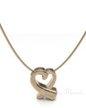 Solid 14K Gold Plated Folded Heart Forever Sealed Memorial Jewelry