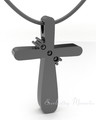 Forever Sealed Black Plated Stylish Cross Memorial Jewelry