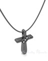 Forever Sealed Black Plated Stylish Cross Memorial Jewelry