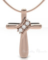 Forever Sealed Rose Gold Plated Stylish Cross Memorial Jewelry