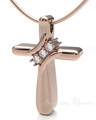 Forever Sealed Rose Gold Plated Stylish Cross Memorial Jewelry