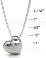 Solid 14K White Gold Small Candid Heart Forever Sealed Jewelry