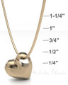 Solid 14K Gold Small Candid Heart Forever Sealed Jewelry