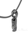 Black Plated Twisted Cylinder Forever Sealed Cremation Jewelry