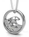 14K White Gold Surf's Up Forever Sealed Memorial Jewelry