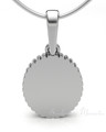 14K White Gold At Heart Oval Forever Sealed Memorial Jewelry