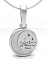 14K White Gold Love You To The Moon Forever Sealed Memorial Jewelry