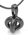 Black Plated Open Ardor Forever Sealed Memorial Jewelry