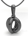 Black Plated Open Ardor Forever Sealed Memorial Jewelry