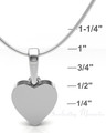 Sterling Silver Serenity Heart Forever Sealed Cremation Jewelry
