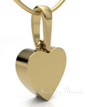 Gold Plated Serenity Heart Forever Sealed Cremation Jewelry