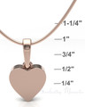 Rose Gold Plated Serenity Heart Forever Sealed Cremation Jewelry