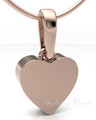 Rose Gold Plated Serenity Heart Forever Sealed Cremation Jewelry