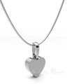 Solid 14K White Gold Serenity Heart Forever Sealed Cremation Jewelry