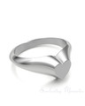 Solid 14K White Gold Signet Forever Sealed Memorial Ring