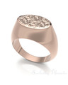 Solid 14K Rose Gold Men's Signet Forever Sealed Memorial Ring