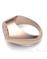 Solid 14K Rose Gold Men's Signet Forever Sealed Memorial Ring