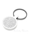 Sterling Silver Fingerprint Cast Forever Sealed Memorial Keychain